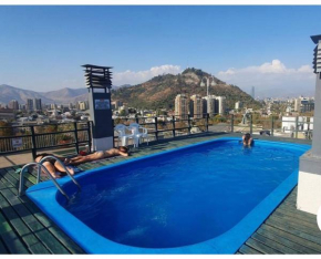 Departamento Centro Santiago con piscina y climatizador